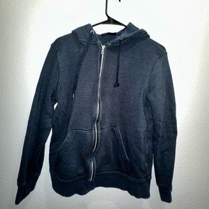 H&M Men's Dark Blue Zip-Up Sweater